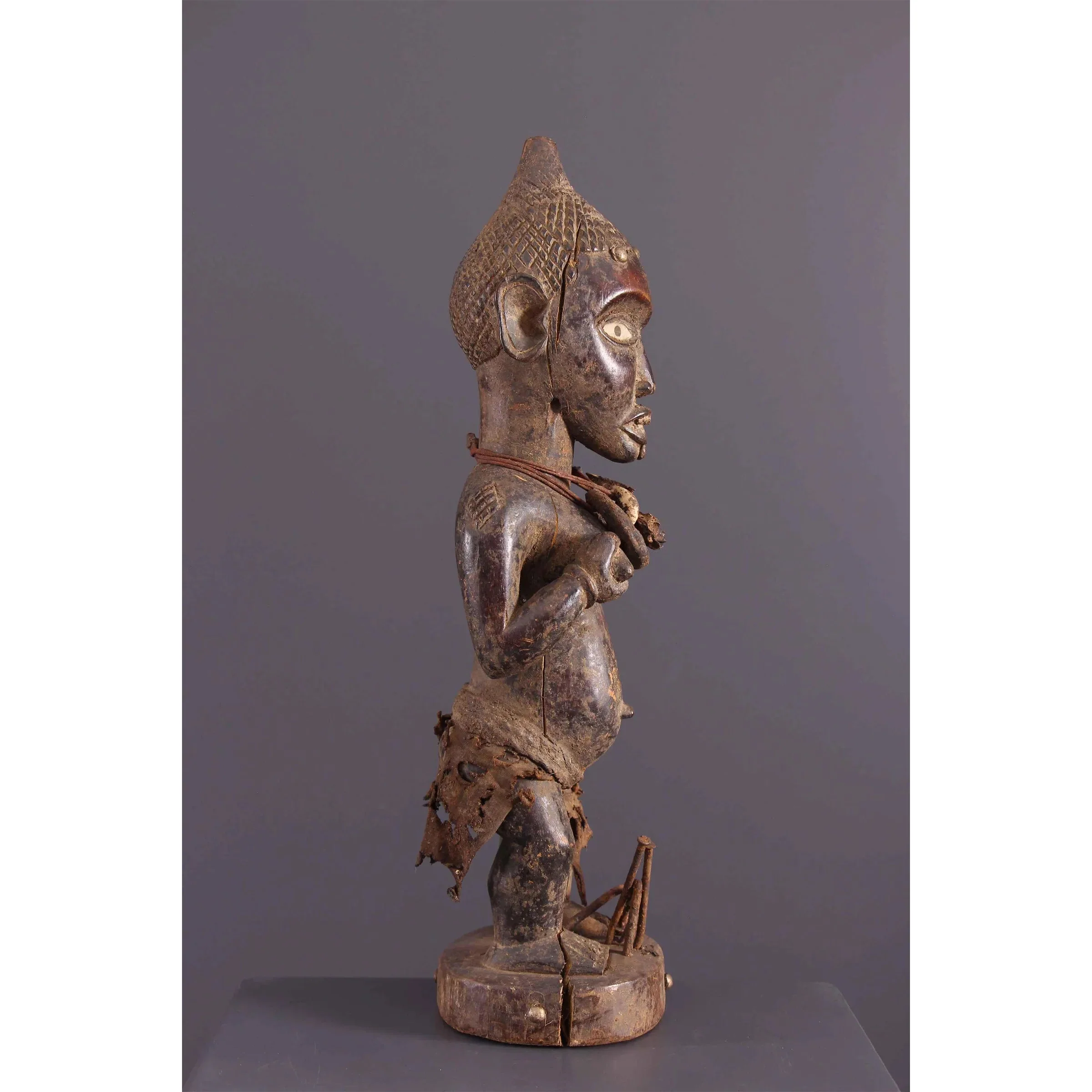 Kongo Maternity Nkondi / Nkisi Power Statue, Congo #987 - Image 4