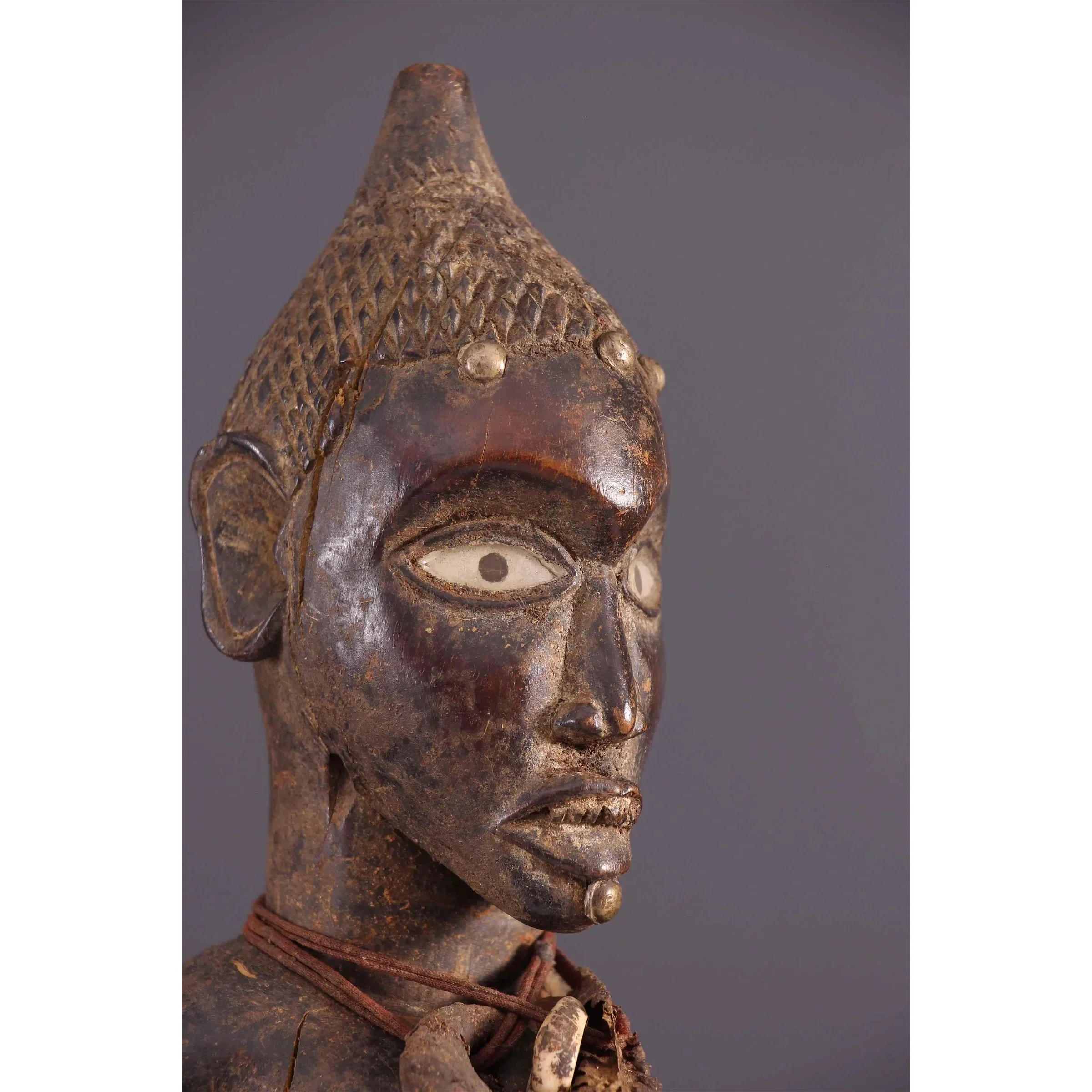 Kongo Maternity Nkondi / Nkisi Power Statue, Congo #987 - Image 7