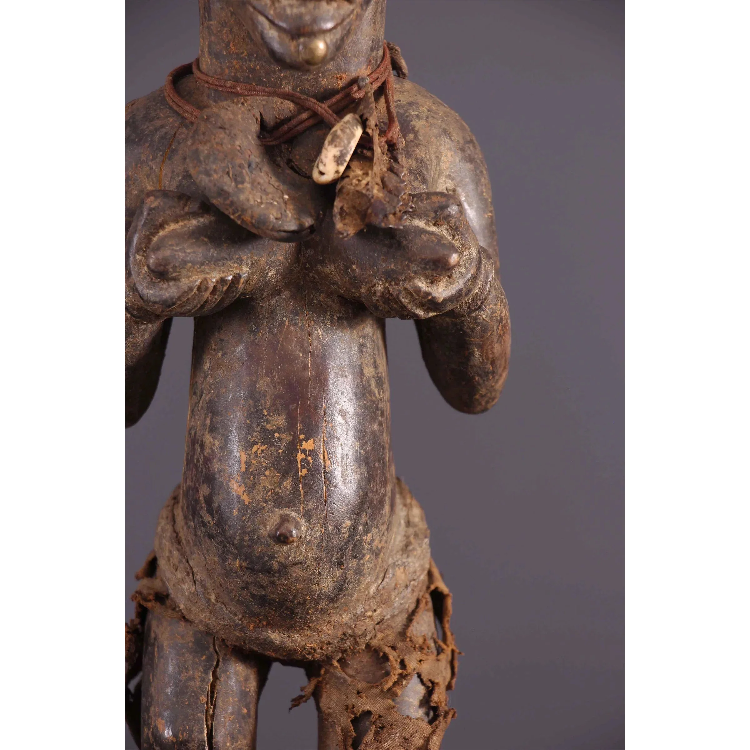 Kongo Maternity Nkondi / Nkisi Power Statue, Congo #987 - Image 9