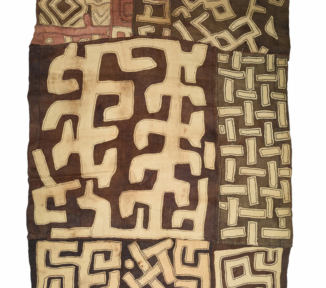 Textile 1: Kuba Hand Woven Raffia Heirloom Wrap Skirt from Zaire 9 - Image 3