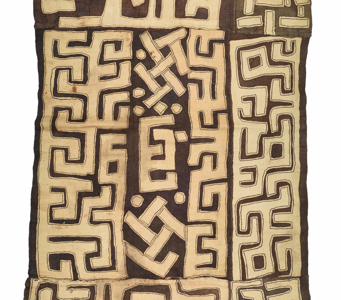 Textile 1: Kuba Hand Woven Raffia Heirloom Wrap Skirt from Zaire 9 - Image 4
