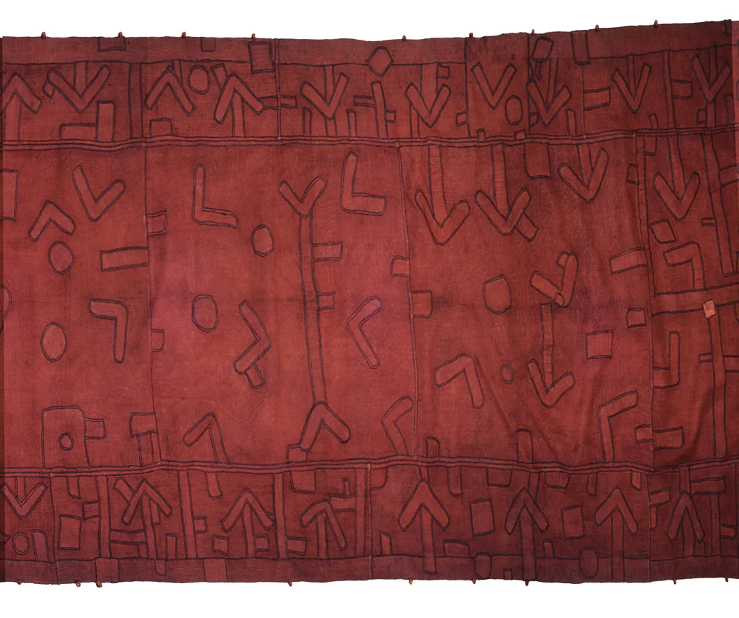 Textile 5: Kuba Hand Woven Raffia Heirloom Wrap Skirt from Zaire 5 - Image 3
