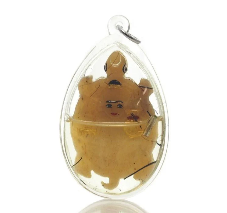 Kuman Thong With Wealth Bag Atop Turtle Thai Amulet Pendant -63 - Image 2