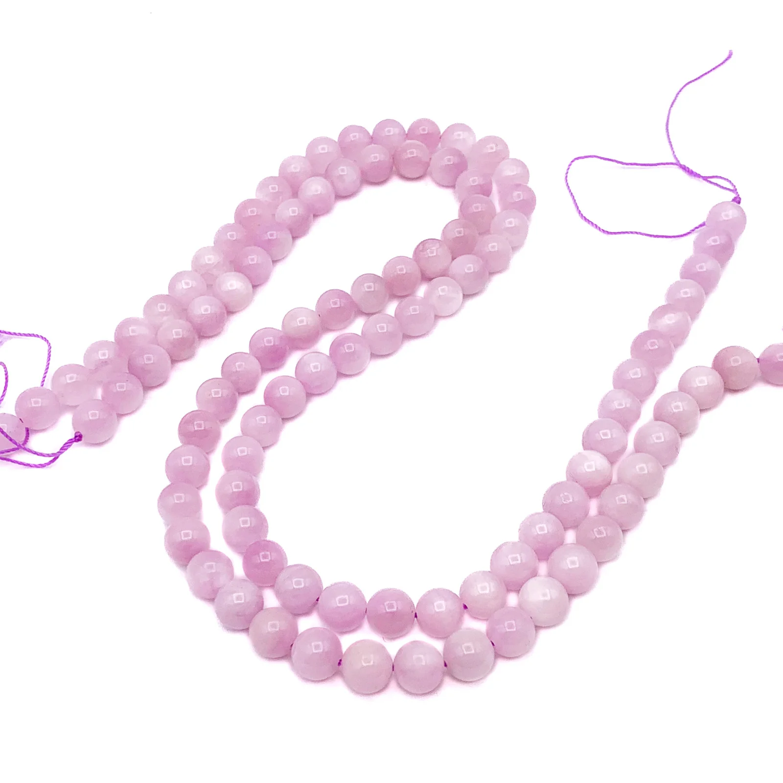 Kunzite 7.5mm AAA Smooth Rounds Bead Strand - Image 3