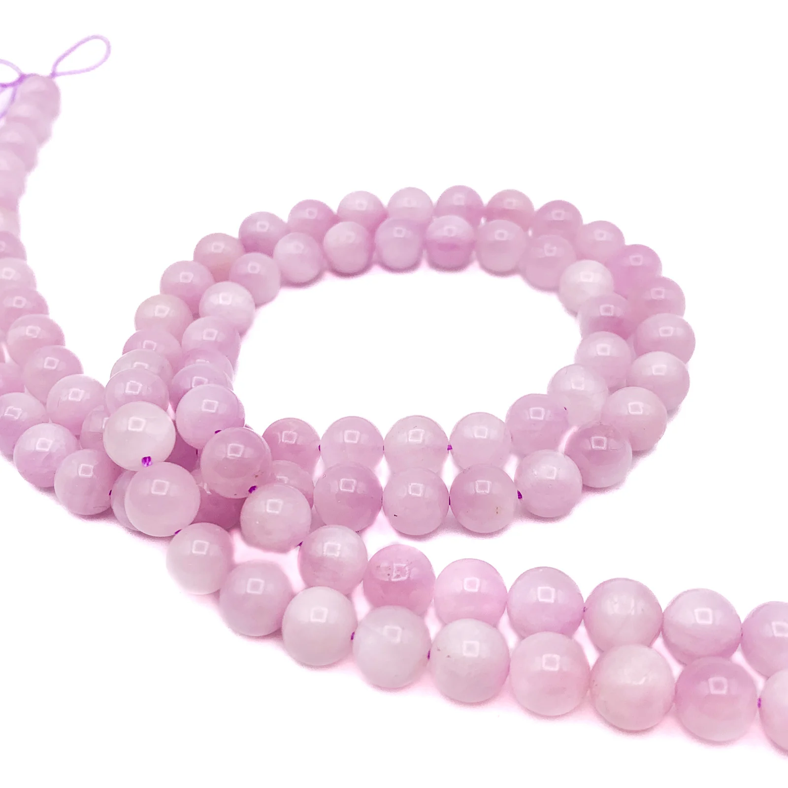 Kunzite 7.5mm AAA Smooth Rounds Bead Strand - Image 4