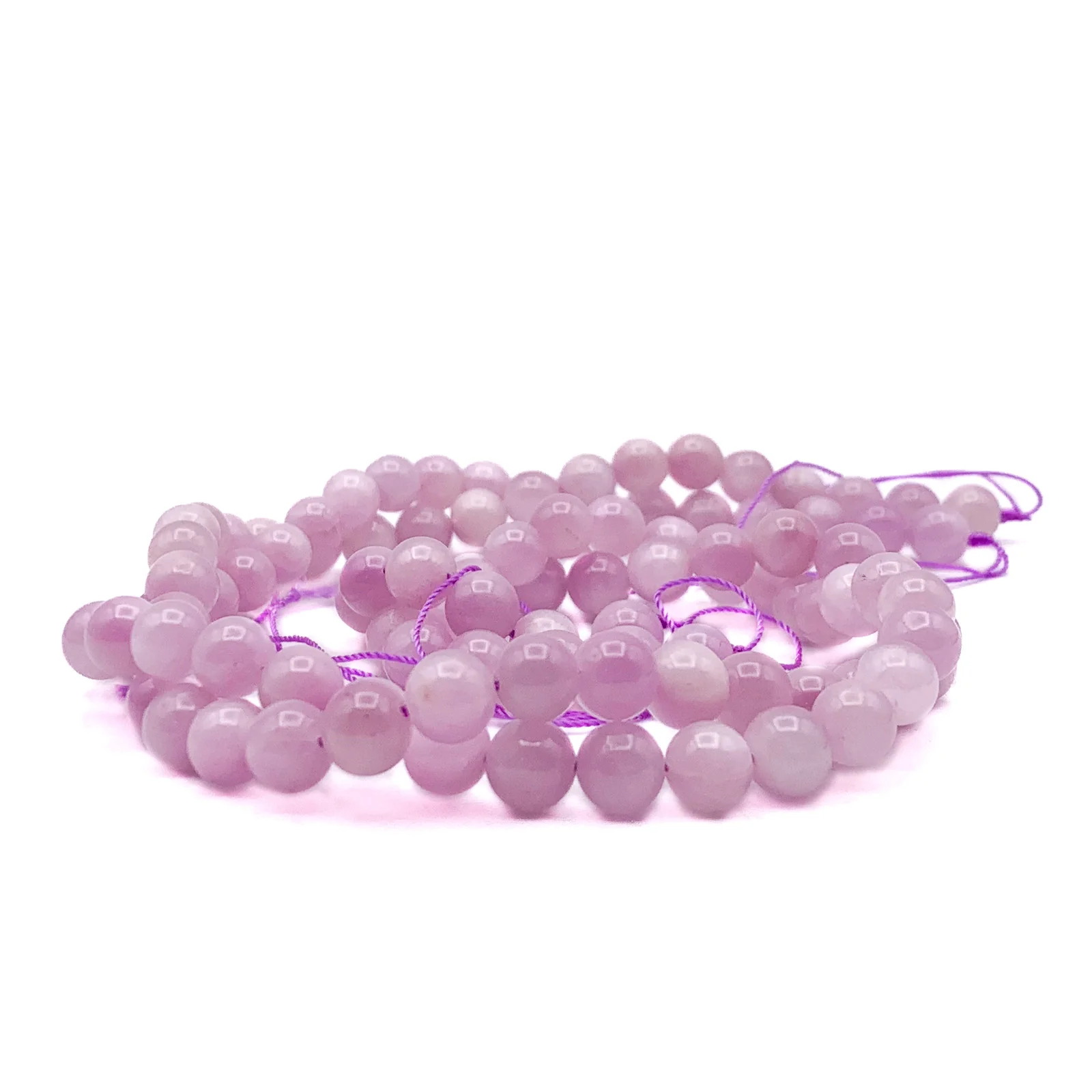 Kunzite 7.5mm AAA Smooth Rounds Bead Strand - Image 7
