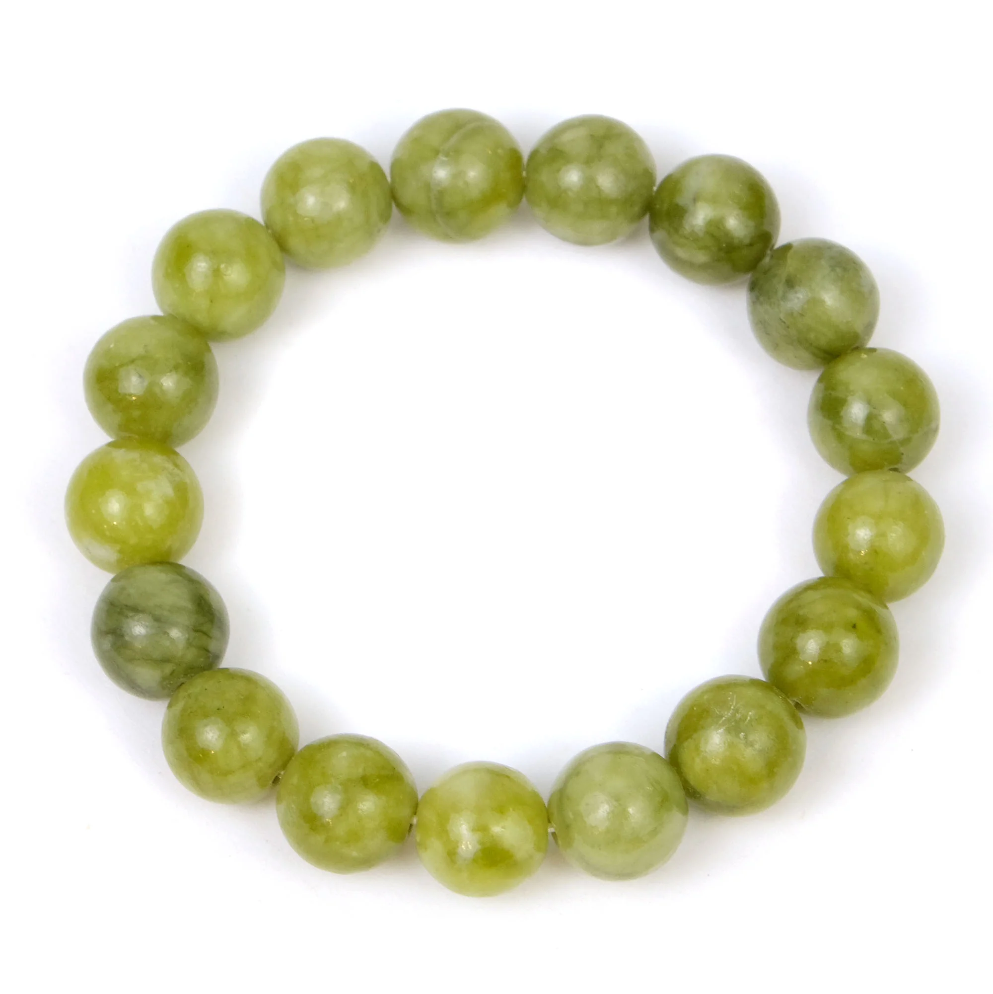 Kunzite Green Stretch Bracelet 11mm - Image 3