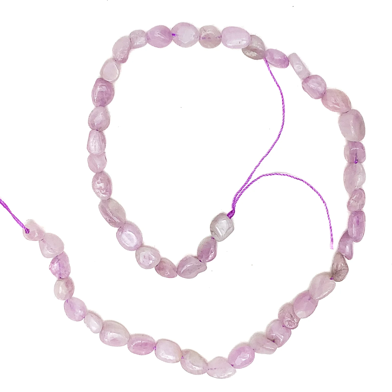 Kunzite Medium Smooth Pebbles Bead Strand - Image 2