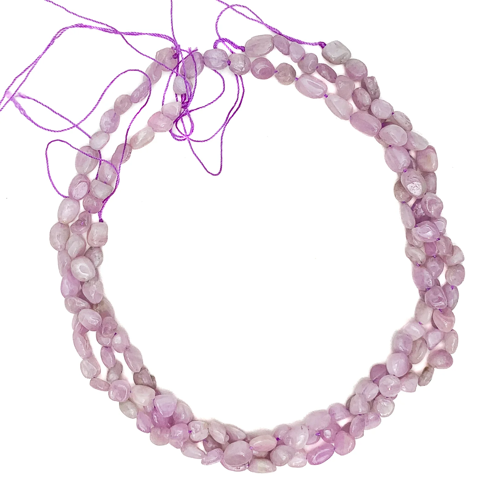 Kunzite Medium Smooth Pebbles Bead Strand - Image 4