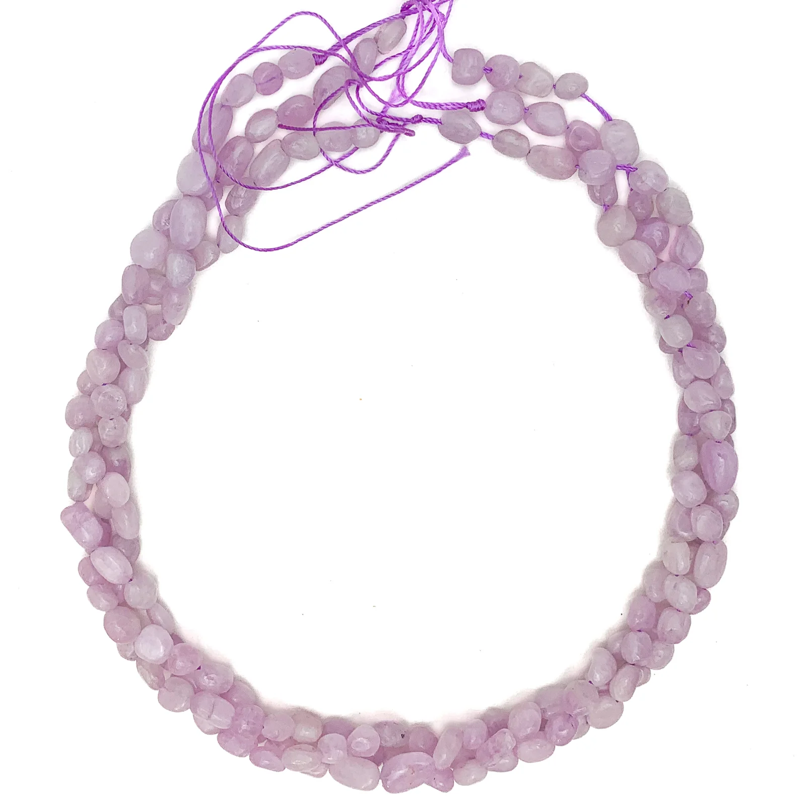 Kunzite Small Smooth Pebbles Bead Strand - Image 6