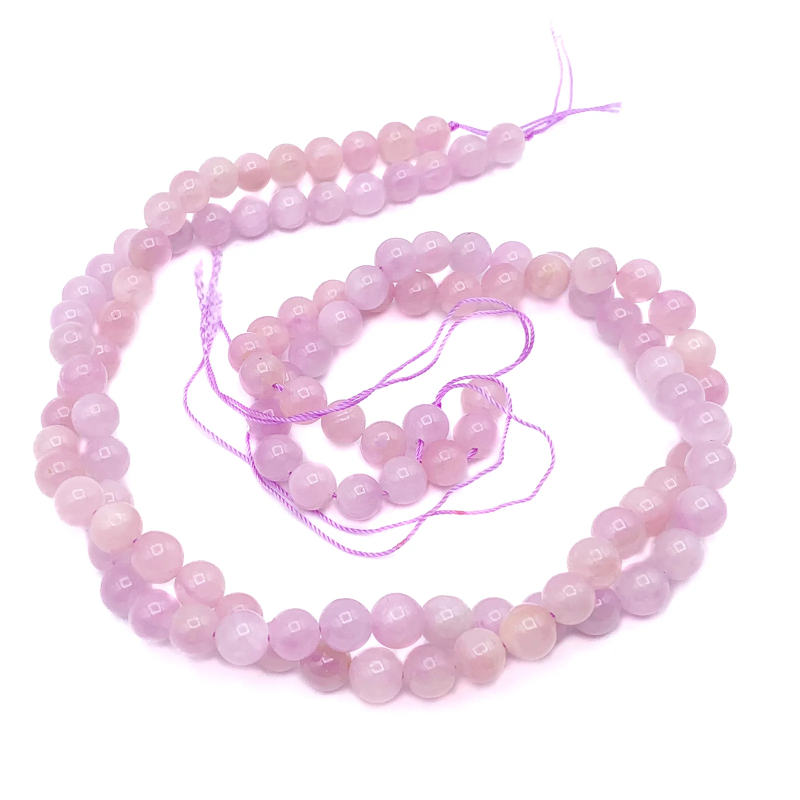 Kunzite Star 7mm Smooth Round Bead Strands - Image 2