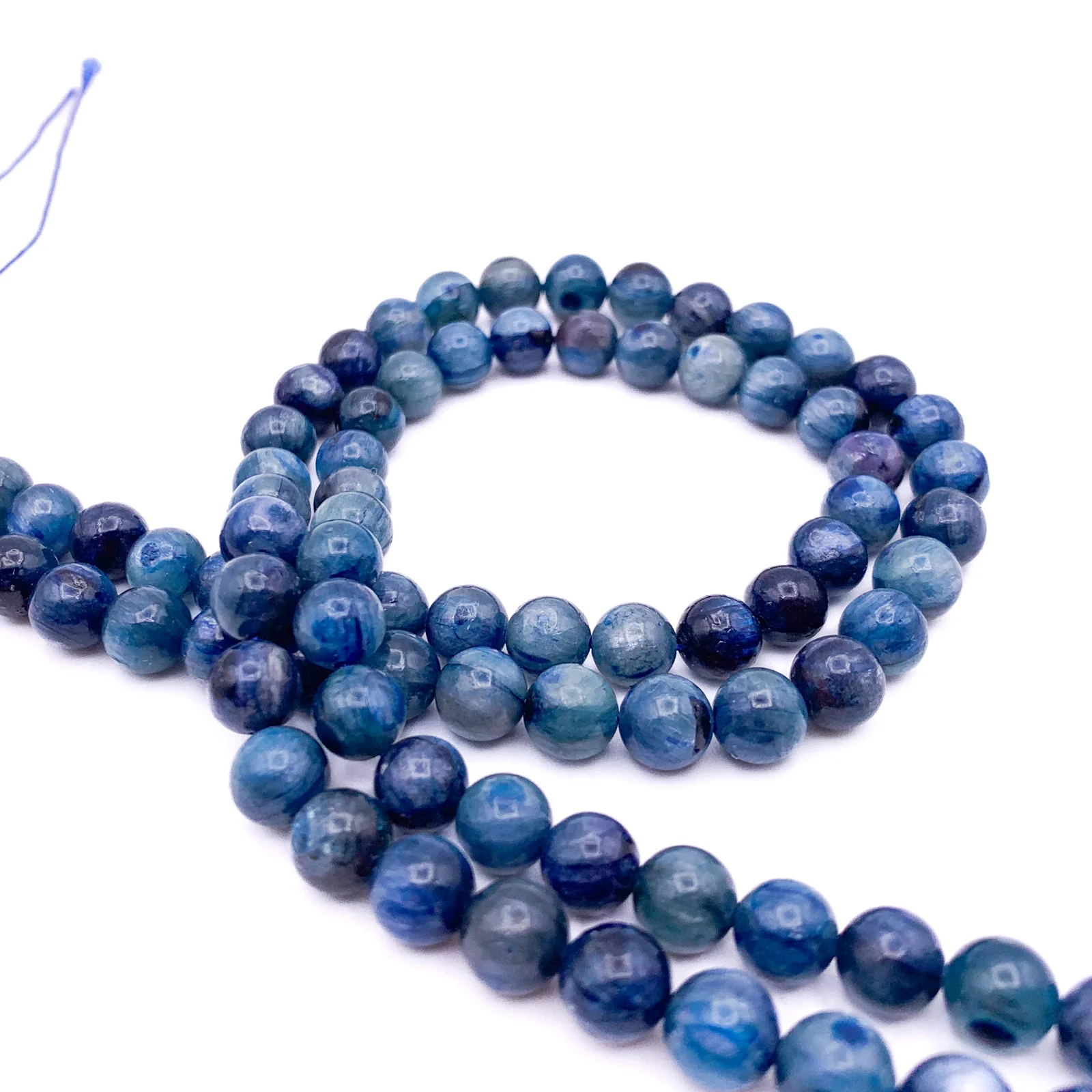 Kyanite 8mm Smooth Rounds Bead Strand - Image 4