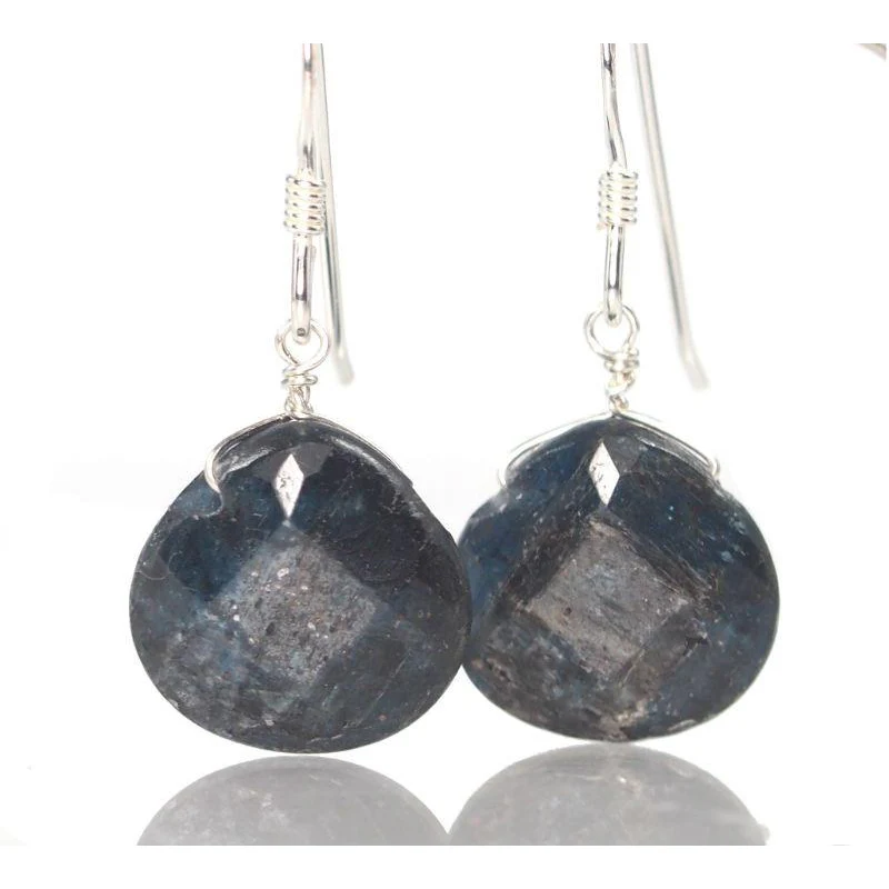 Kyanite Earrings with Sterling Silver French Ear Wires - Image 2