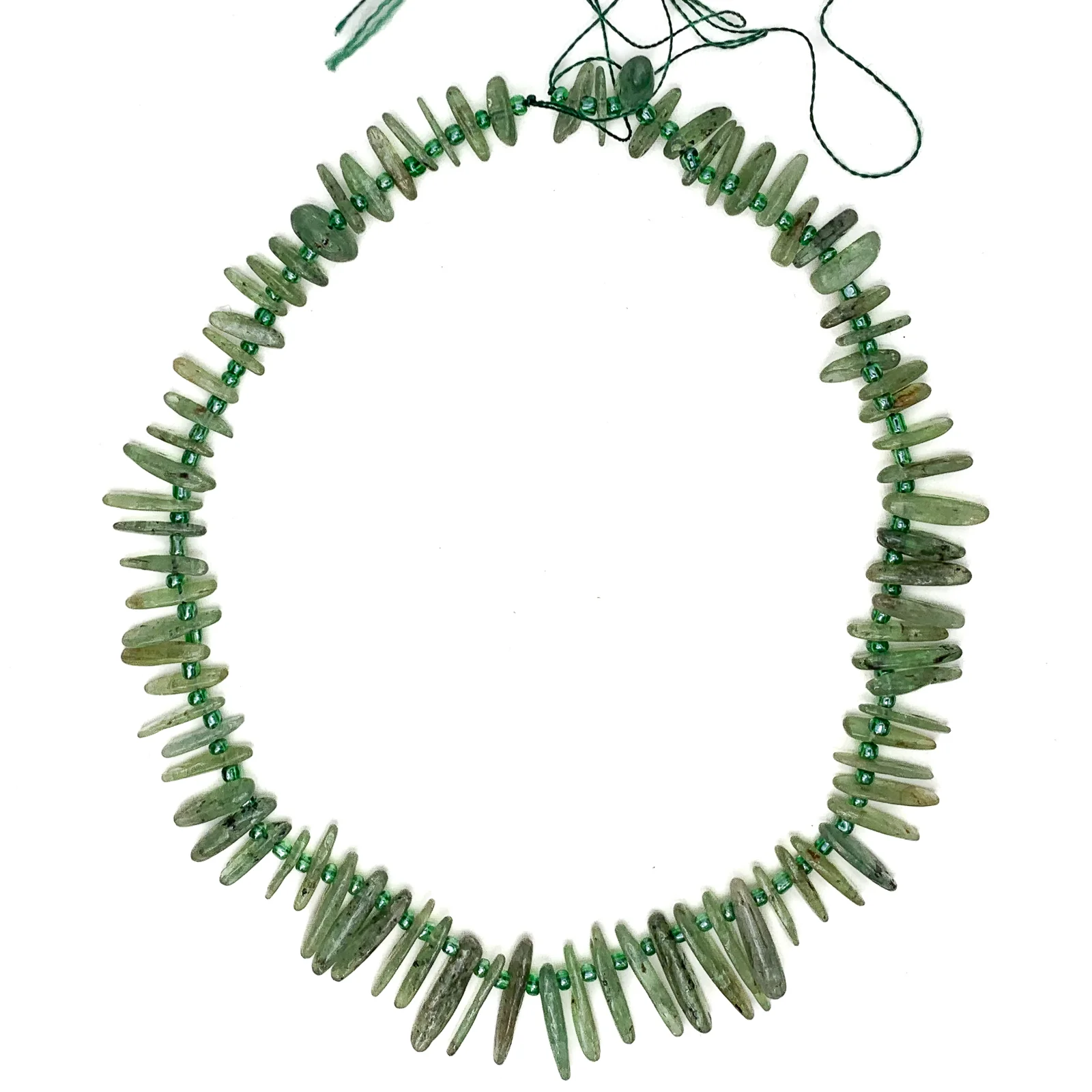 Green Kyanite Fine Tears Bead Strand - Image 2