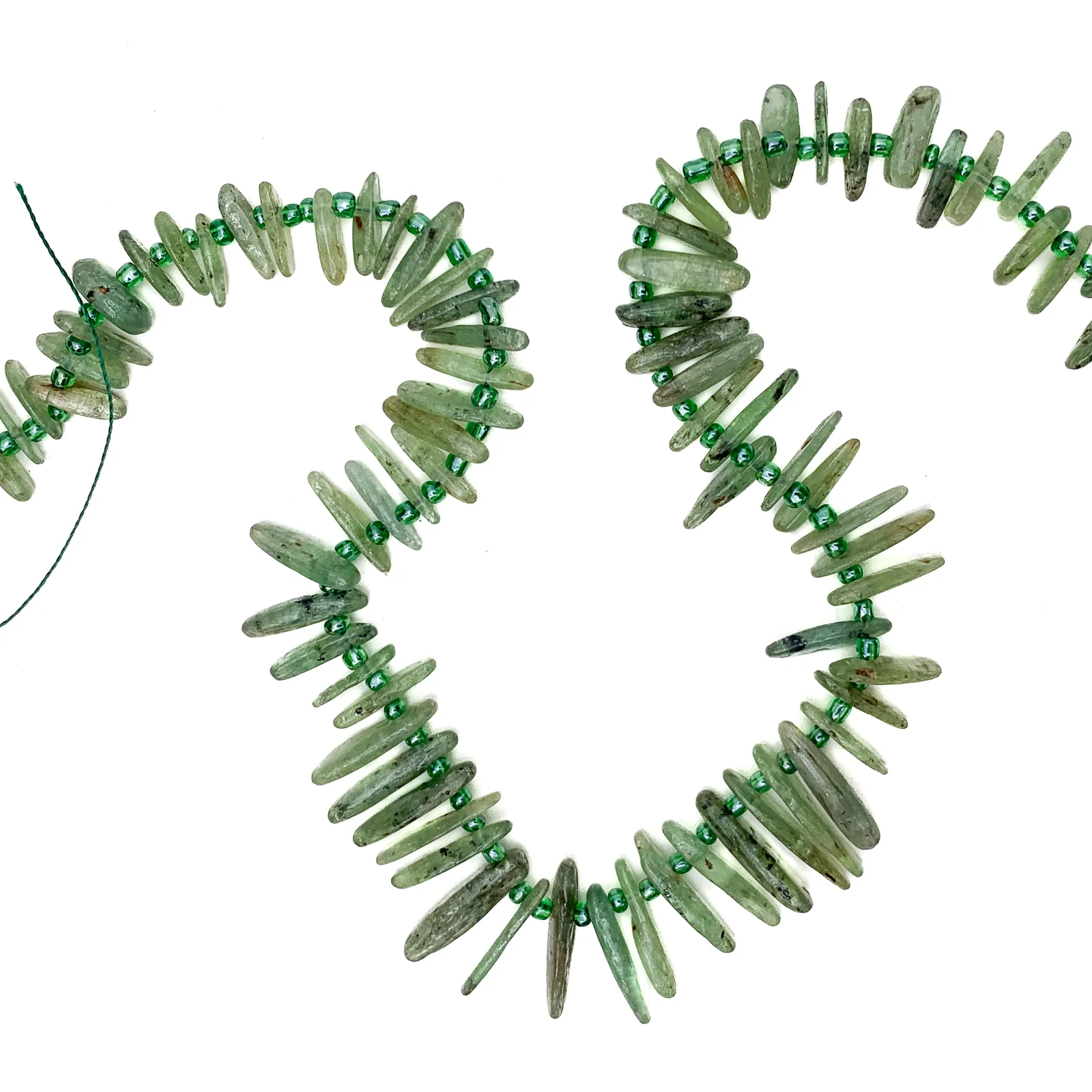 Green Kyanite Fine Tears Bead Strand - Image 3