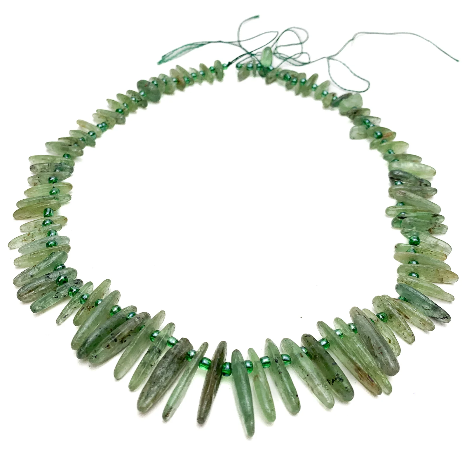 Green Kyanite Fine Tears Bead Strand - Image 4
