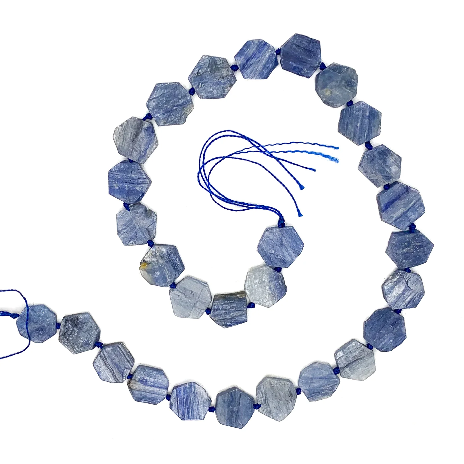Kyanite Hexagon Coins Bead Strand - Image 2
