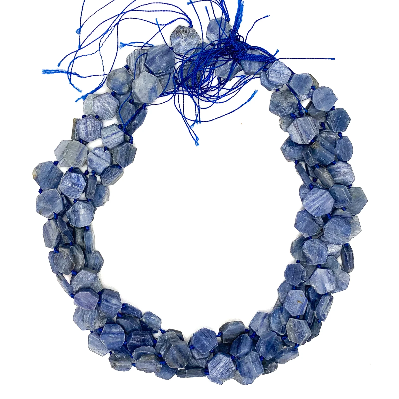 Kyanite Hexagon Coins Bead Strand - Image 3
