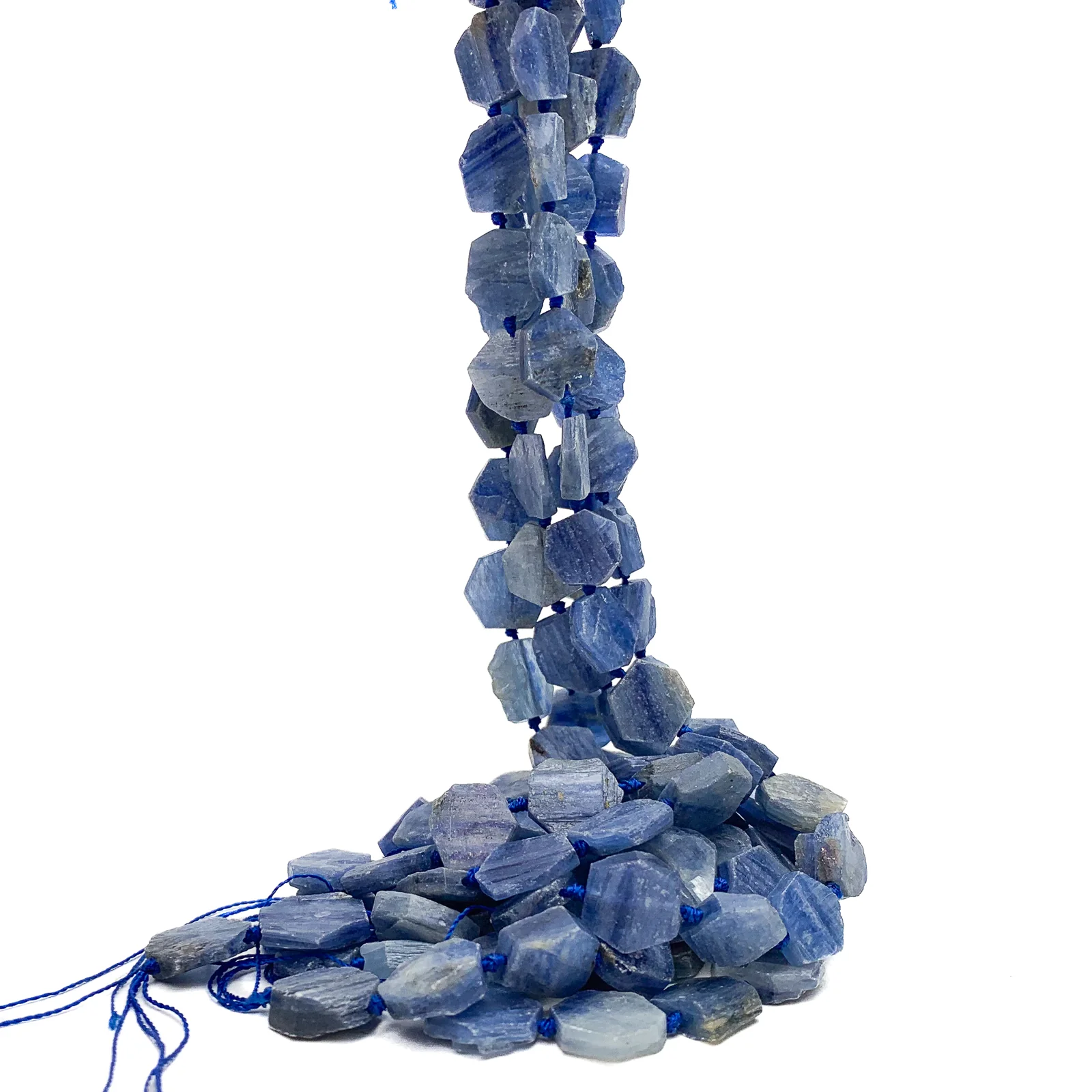 Kyanite Hexagon Coins Bead Strand - Image 4