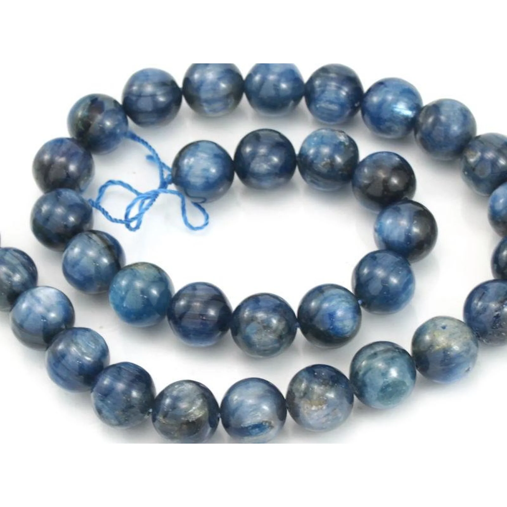 Kyanite Smooth Round 12mm Bead Strand - Image 3