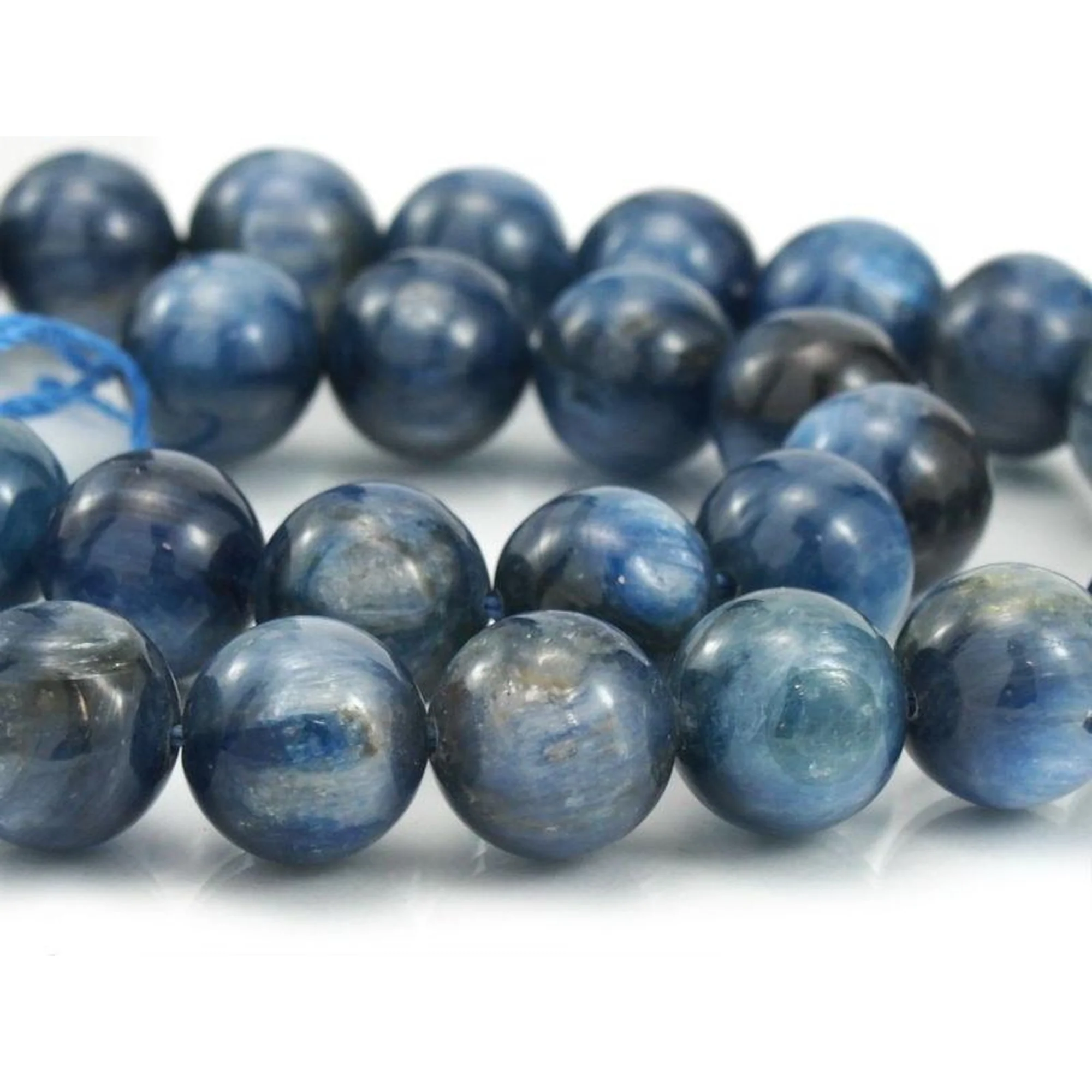 Kyanite Smooth Round 12mm Bead Strand - Image 4