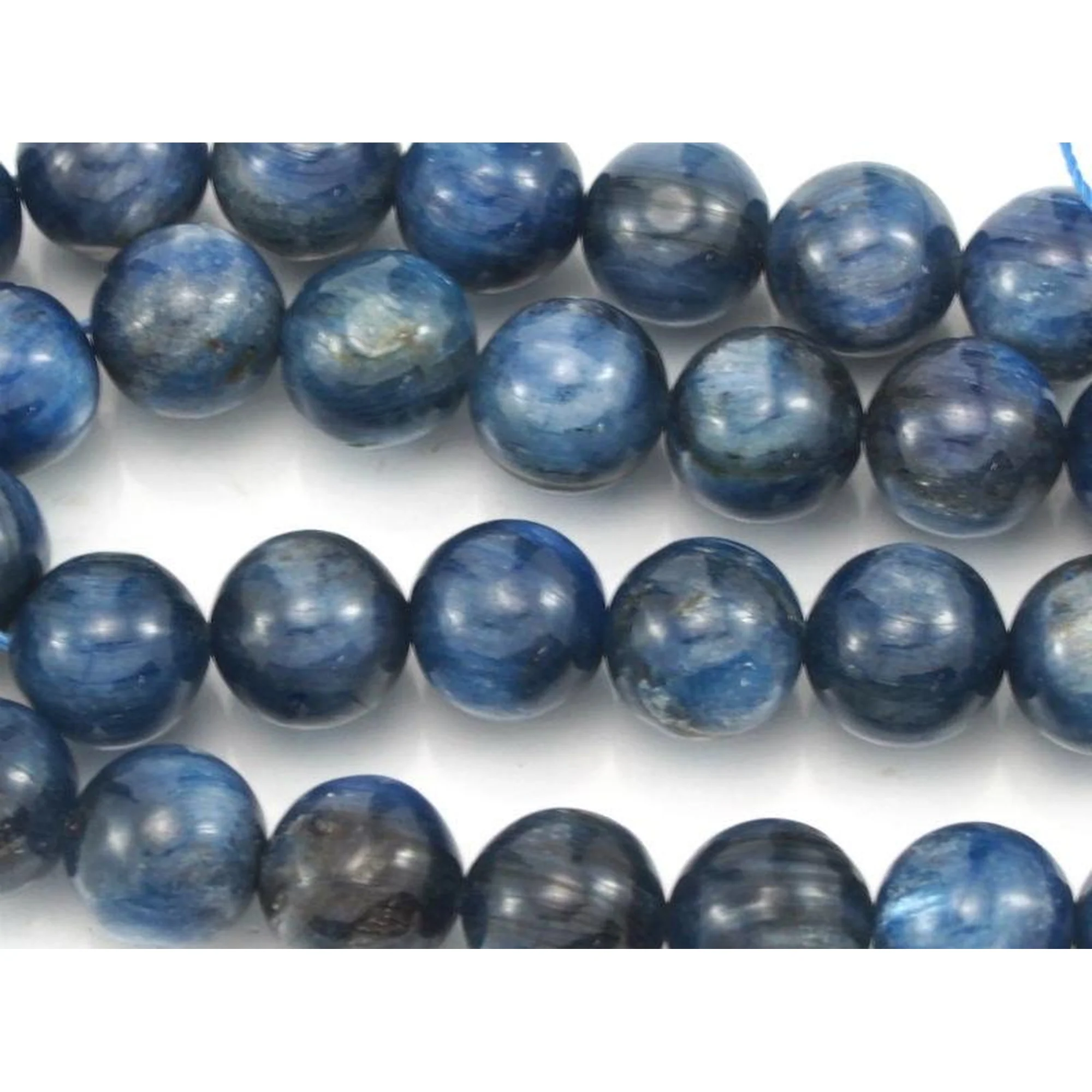 Kyanite Smooth Round 12mm Bead Strand - Image 5