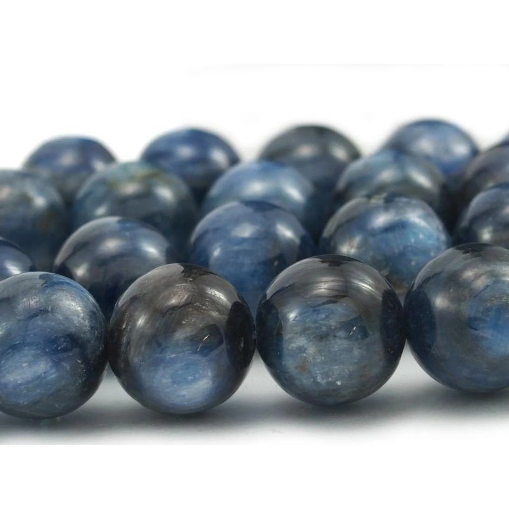 Kyanite Smooth Round 12mm Bead Strand - Image 6