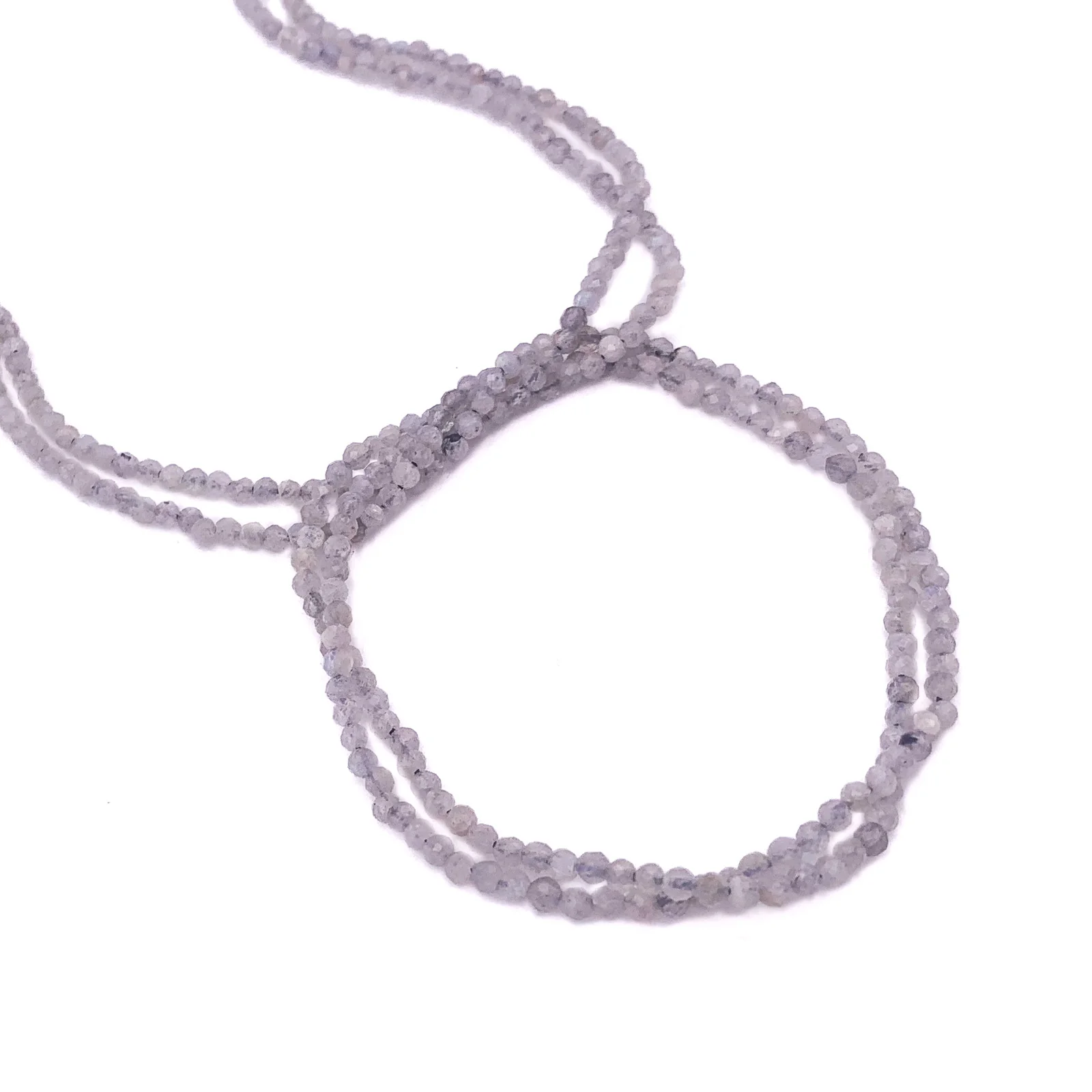 Labradorite 2.3mm Faceted Rounds Bead Strand - Image 6