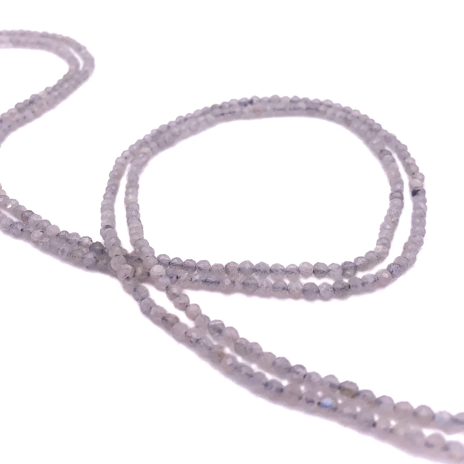 Labradorite 2.3mm Faceted Rounds Bead Strand - Image 7