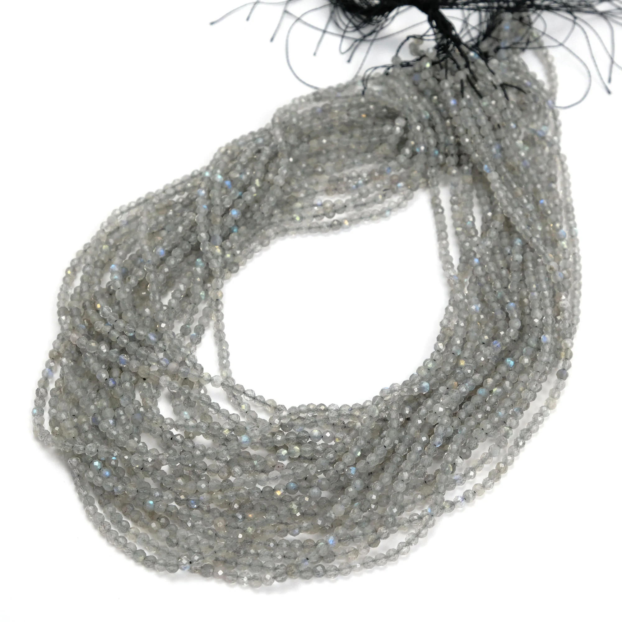Labradorite 3mm Faceted Rounds - Image 2