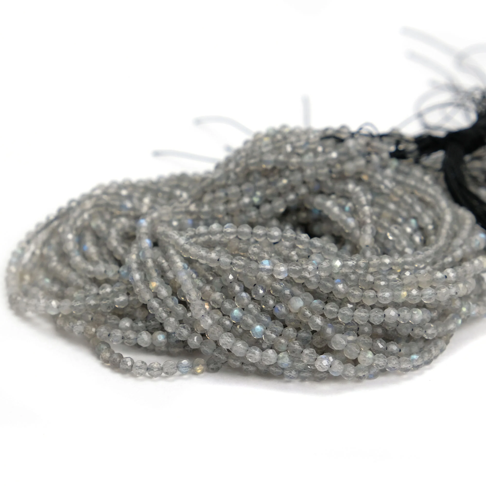 Labradorite 3mm Faceted Rounds - Image 3