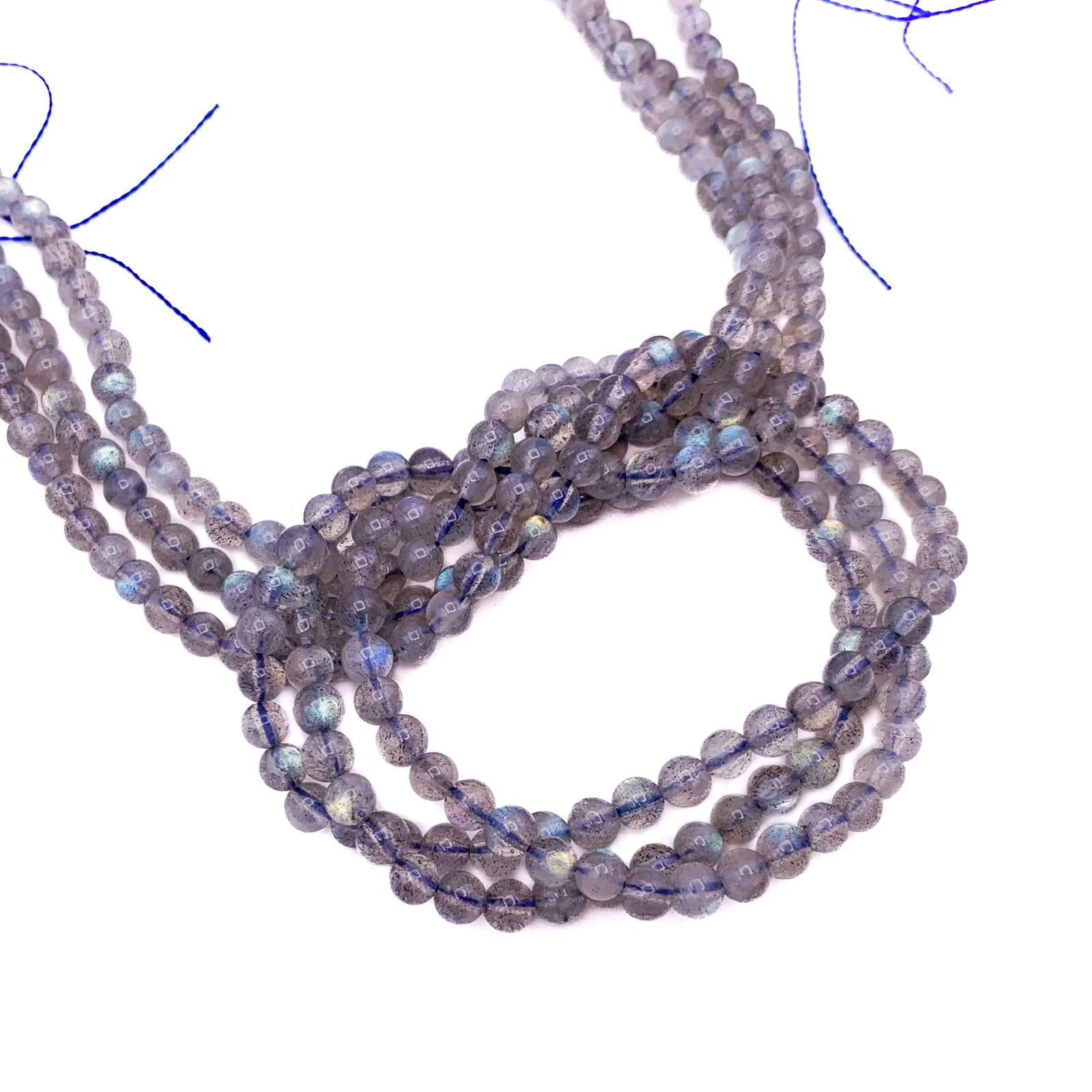 Labradorite 4.6mm Smooth Rounds Bead Strand - Image 3