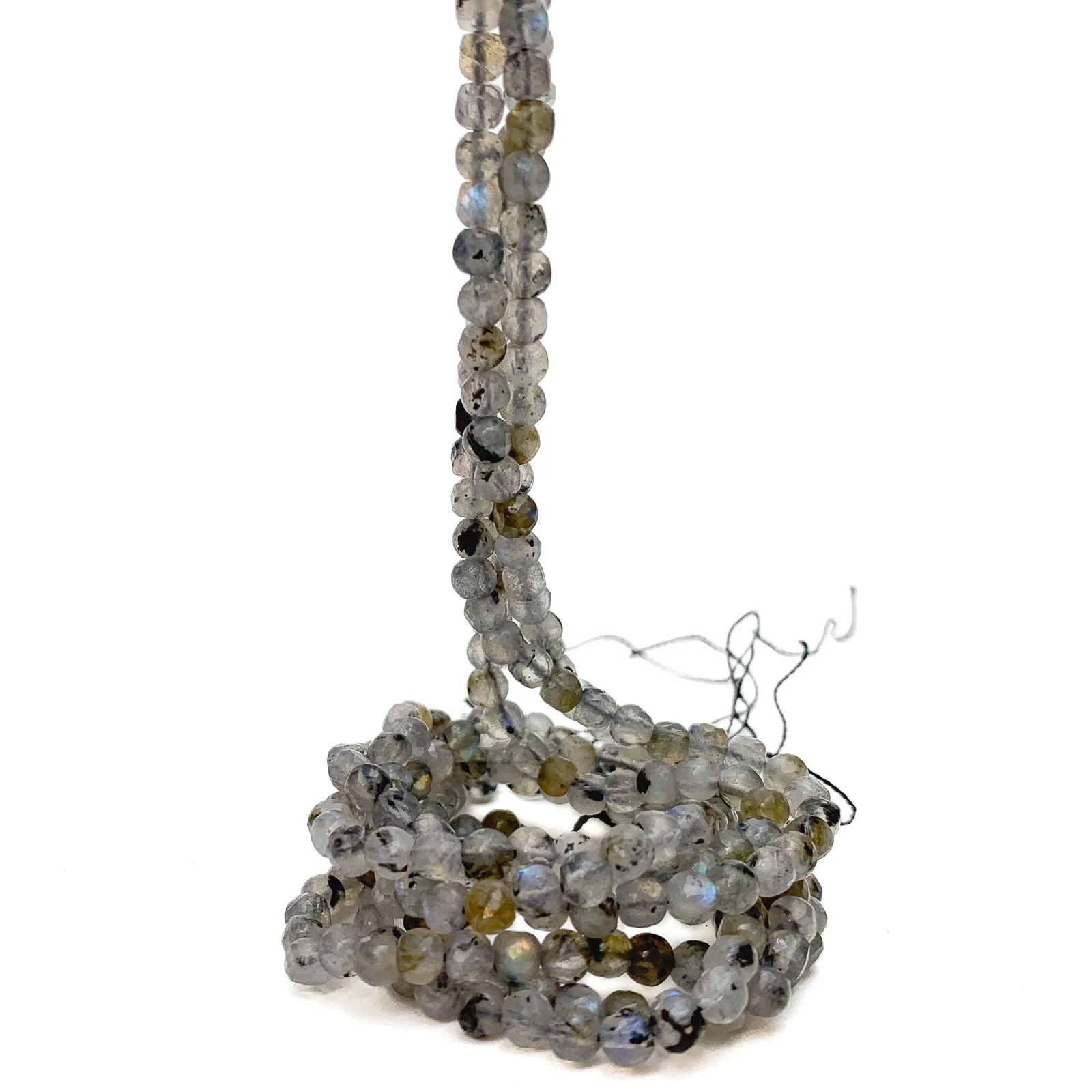 Labradorite 4mm Faceted Cubes Bead Strand - Image 3