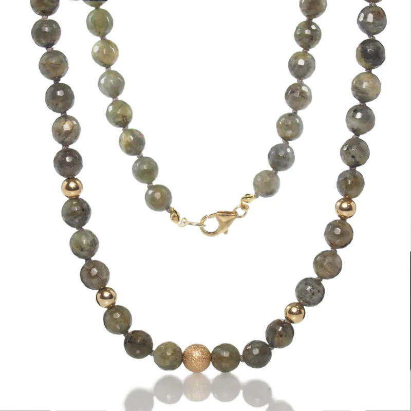 Labradorite Necklace with Gold Filled Trigger Clasp - Image 2