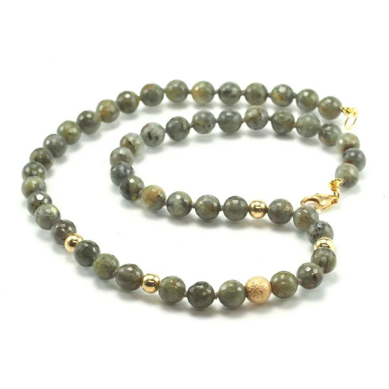 Labradorite Necklace with Gold Filled Trigger Clasp - Image 3