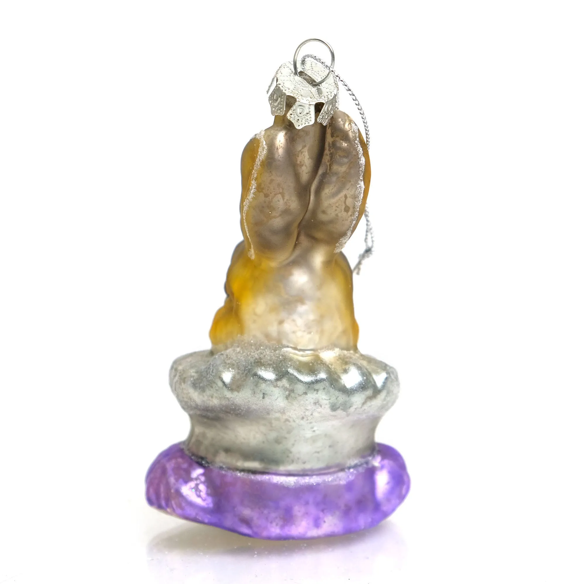 Lady Hare Rabbit Glass Ornament - Image 3