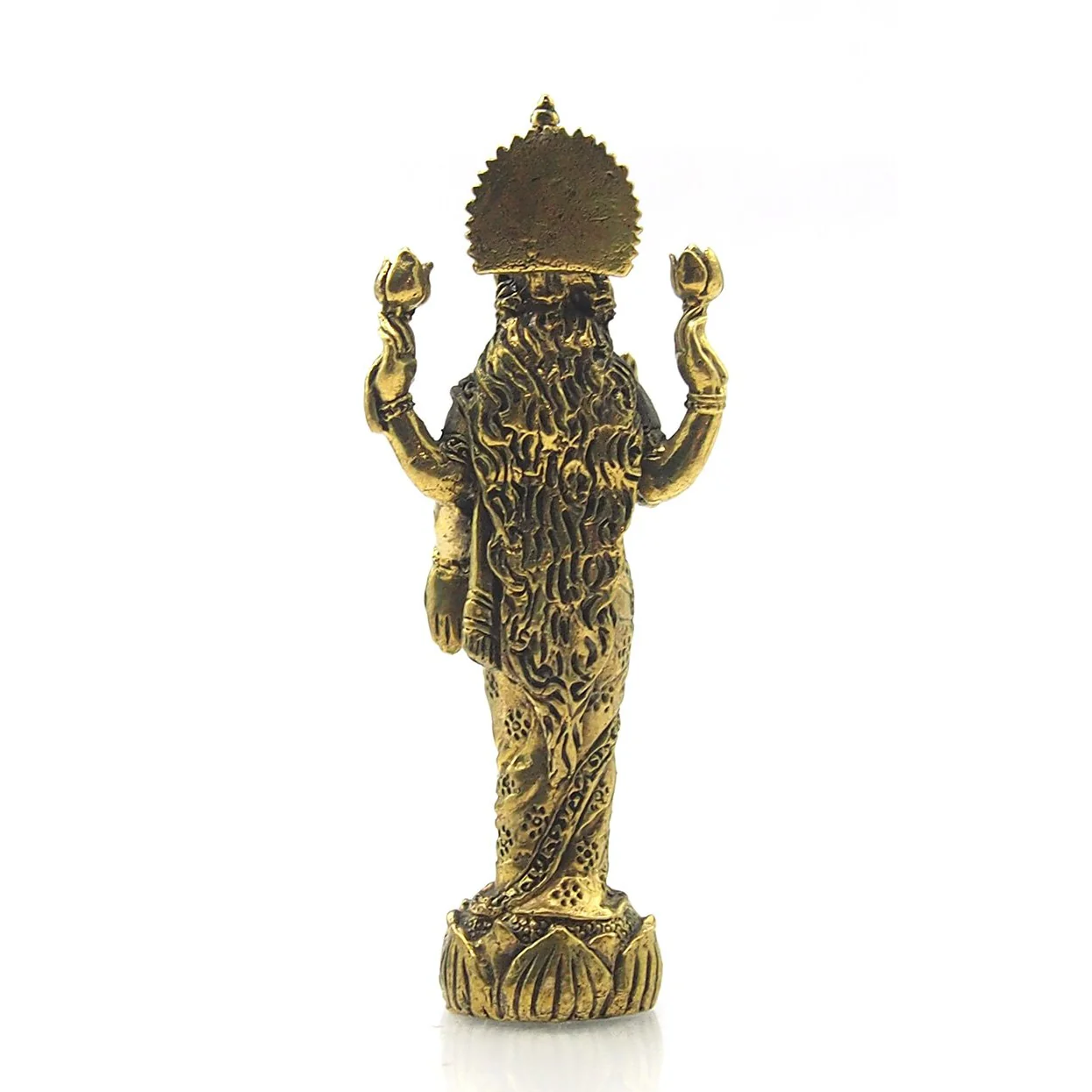 Lakshmi Brass Statue 1 - Image 3
