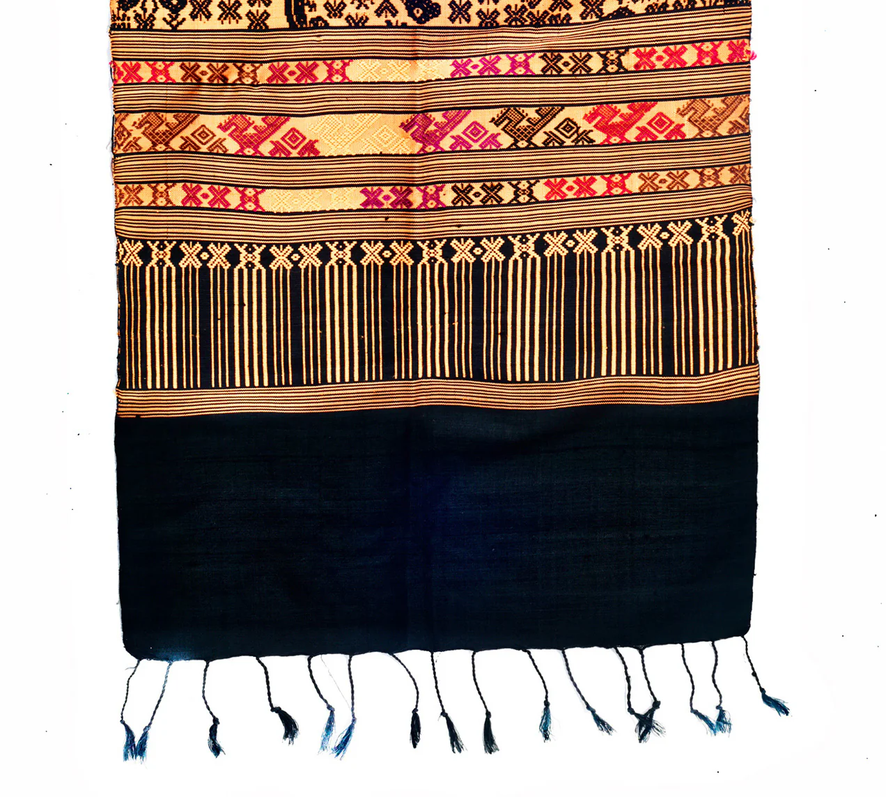 Textile 20: Laos Heirloom 100% Silk "Animal Kingdom" Wrap - Image 4