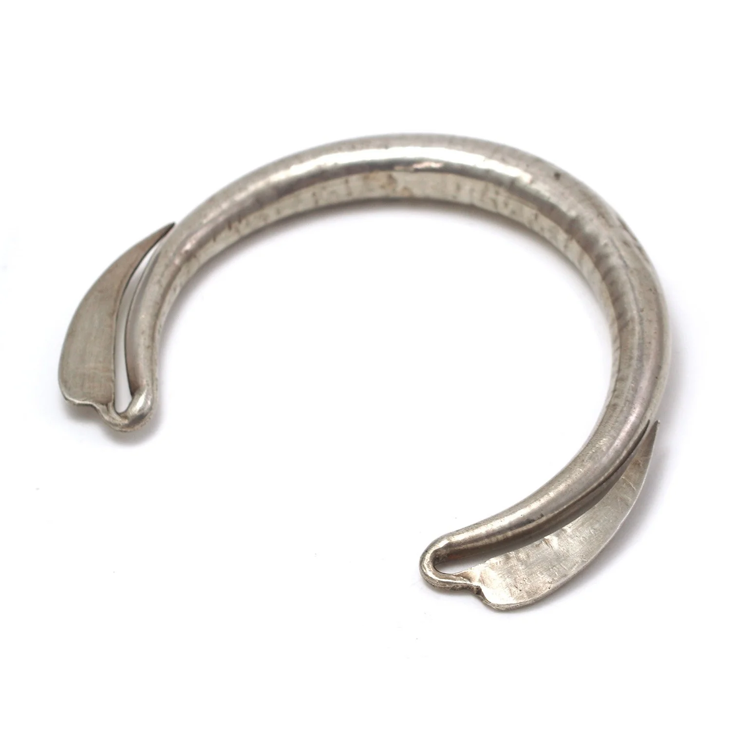 Laos Hill Tribe Authentic Antique Silver Dowry Currency Neck Ring Torque - Image 2