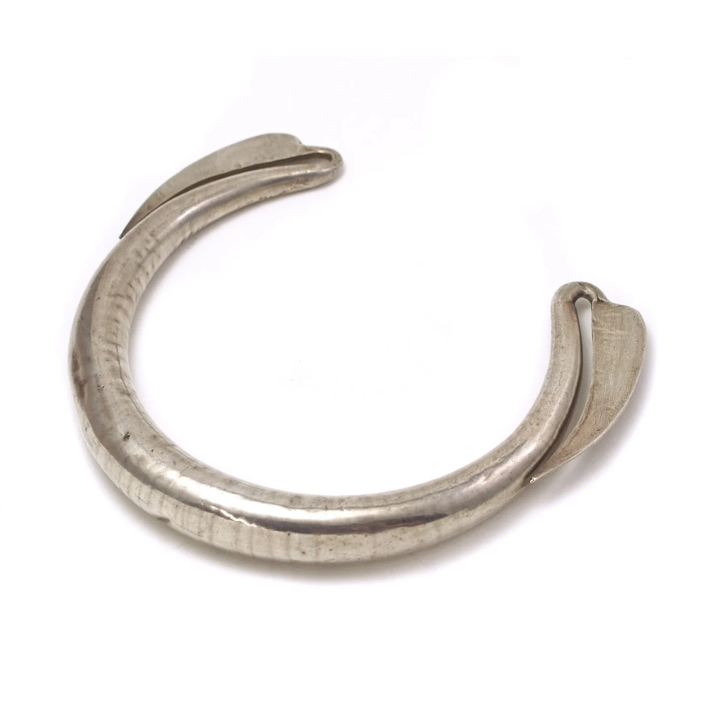 Laos Hill Tribe Authentic Antique Silver Dowry Currency Neck Ring Torque - Image 4