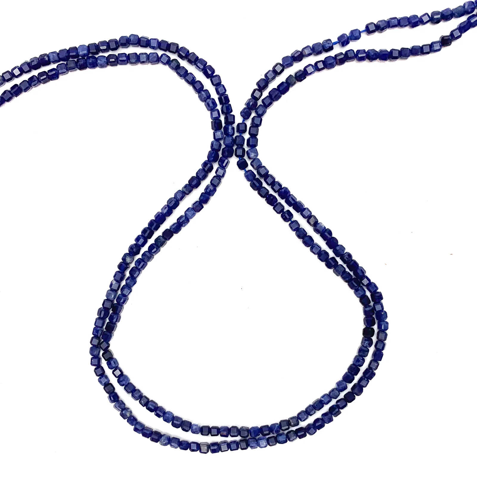 Lapis Lazuli 2.5mm Faceted Cubes Bead Strand - Image 3