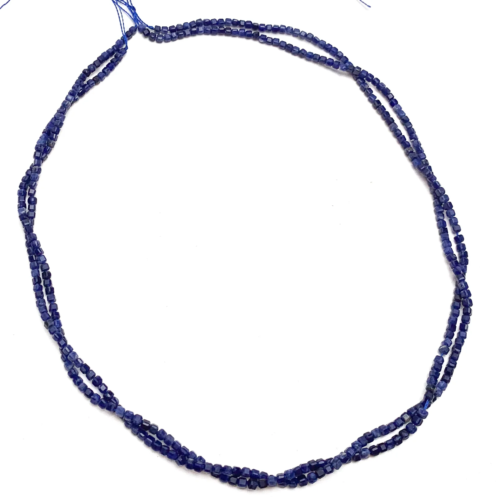 Lapis Lazuli 2.5mm Faceted Cubes Bead Strand - Image 4