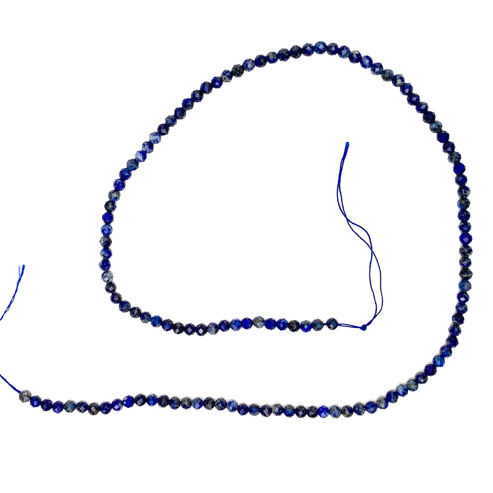 Lapis Lazuli 3.5mm Faceted Rounds Bead Strand - Image 2