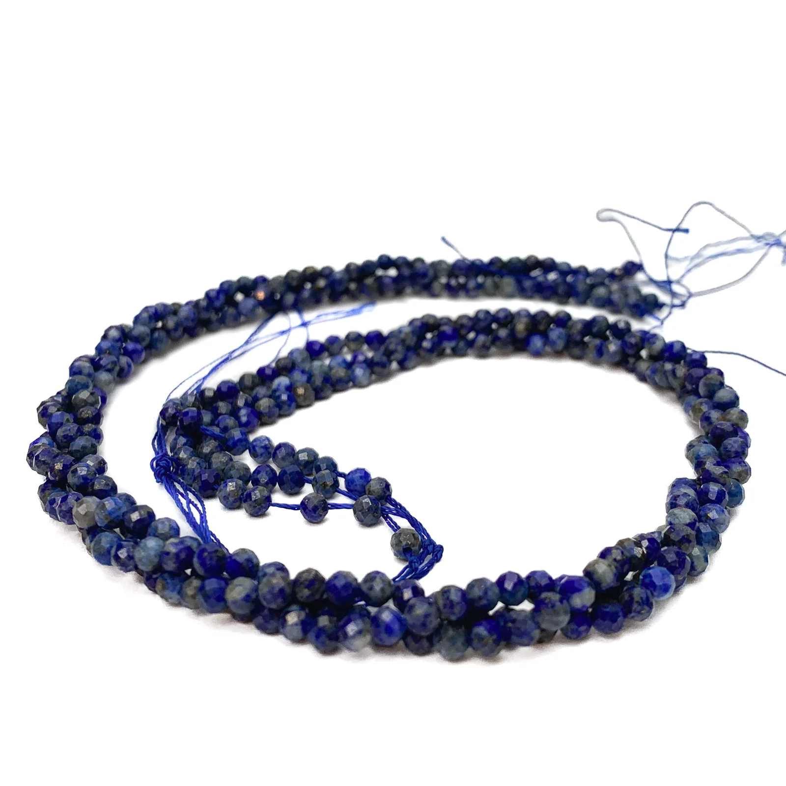 Lapis Lazuli 3.5mm Faceted Rounds Bead Strand - Image 3
