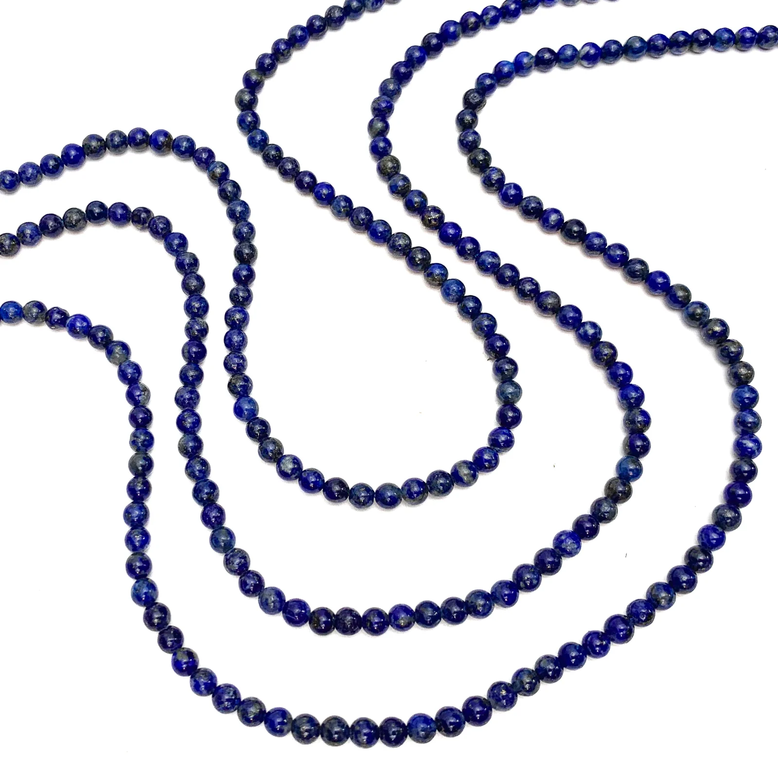 Lapis Lazuli 3.5mm Smooth Rounds Bead Strand - Image 3