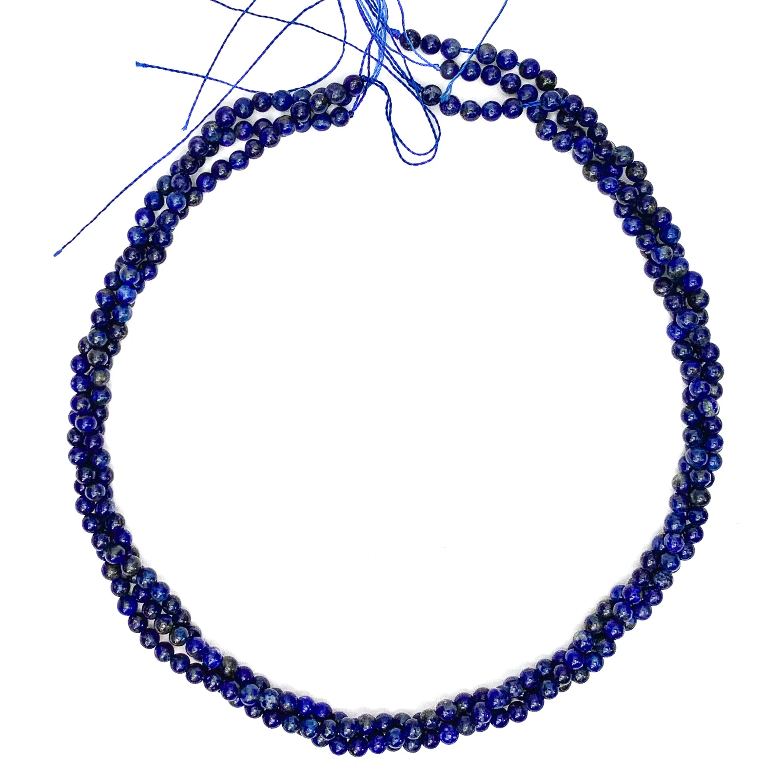 Lapis Lazuli 3.5mm Smooth Rounds Bead Strand - Image 4
