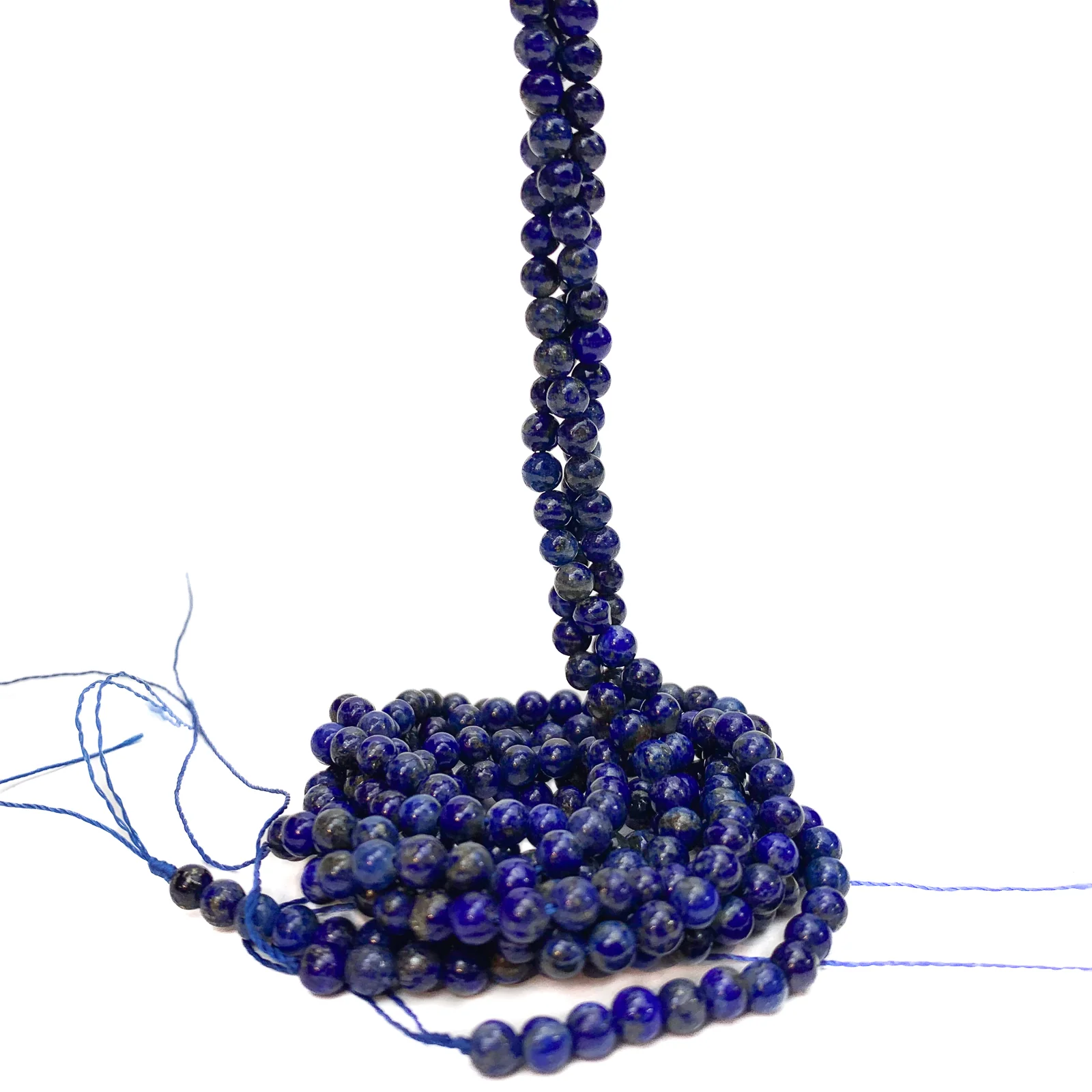 Lapis Lazuli 3.5mm Smooth Rounds Bead Strand - Image 5