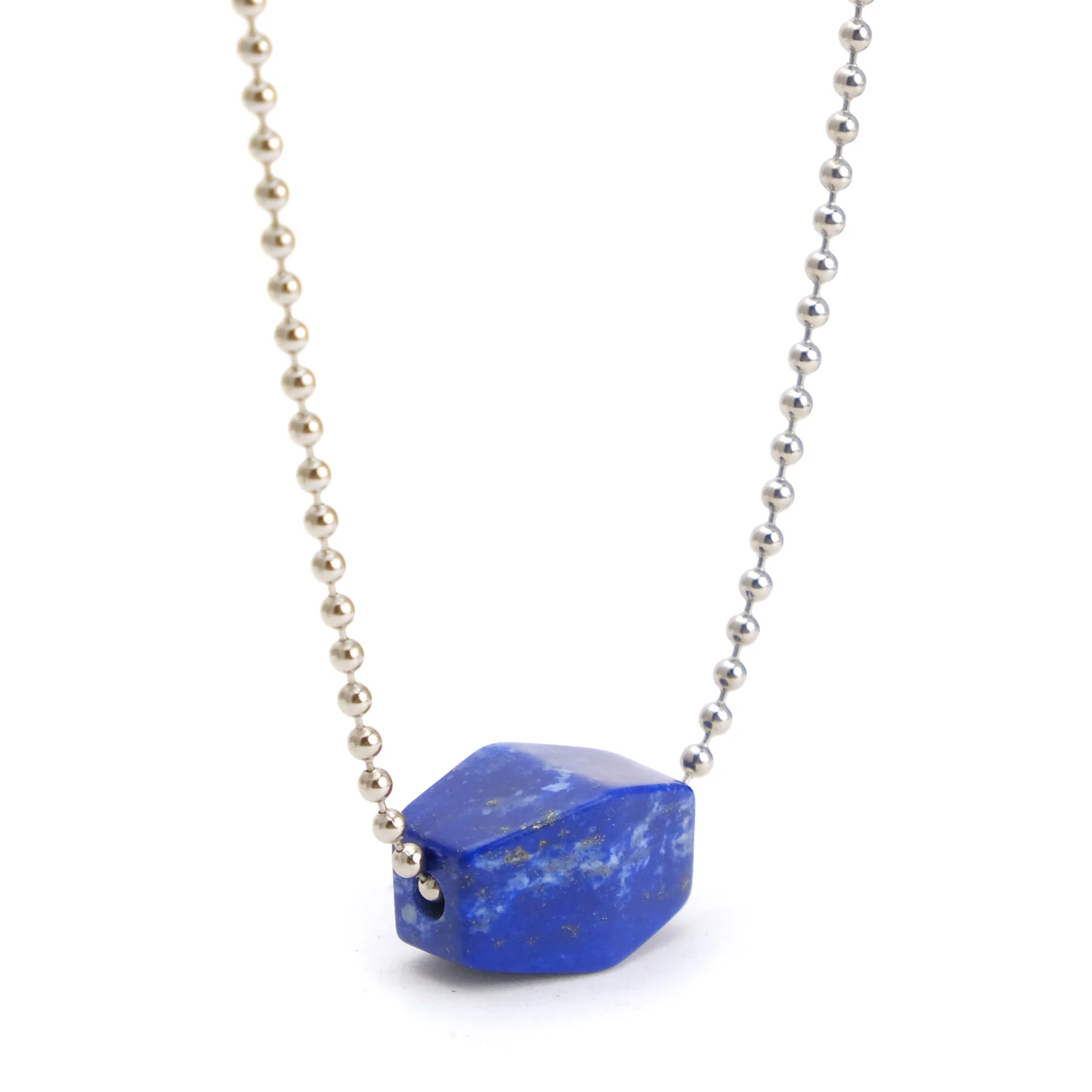 Lapis Lazuli Ball Chain Necklace - Image 2