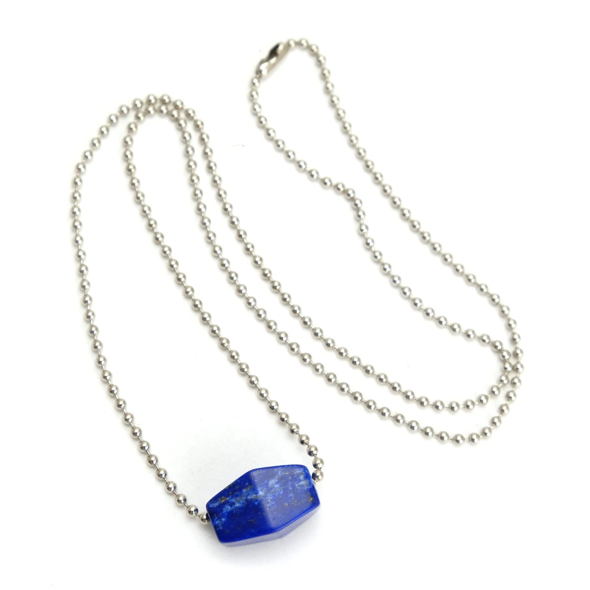 Lapis Lazuli Ball Chain Necklace - Image 3