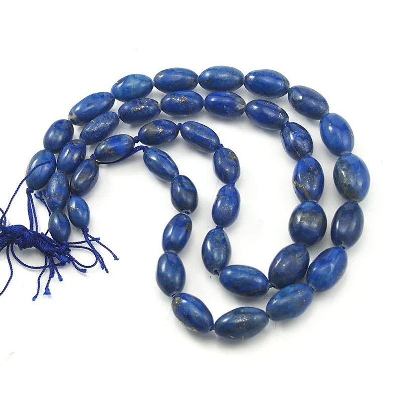 Graduated Lapis Smooth Barrel Strand - Image 4
